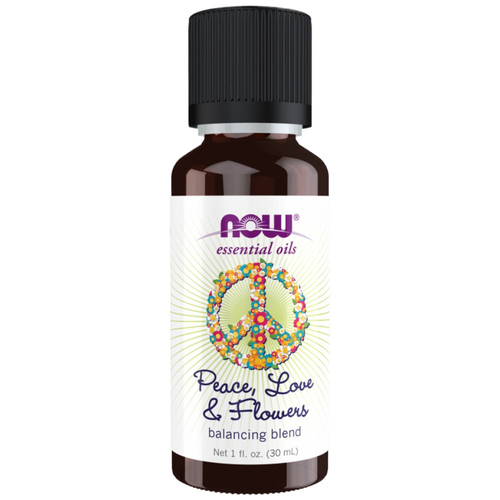 NOW Foods Peace, Love & Flowers Balancing Oil Blend - Балансиращ ароматен бленд