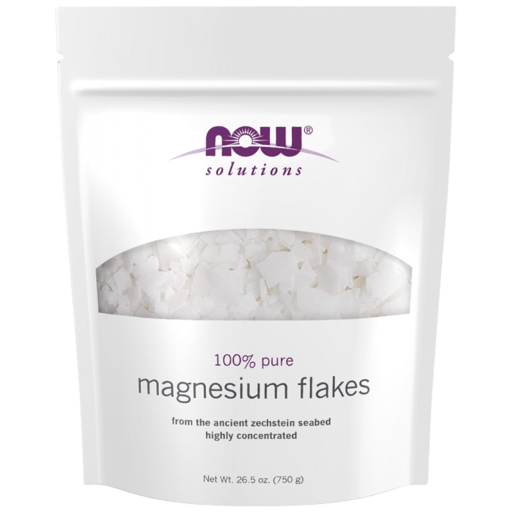 NOW Foods 100% Pure Magnesium Flakes - Магнезиеви люспи за вана