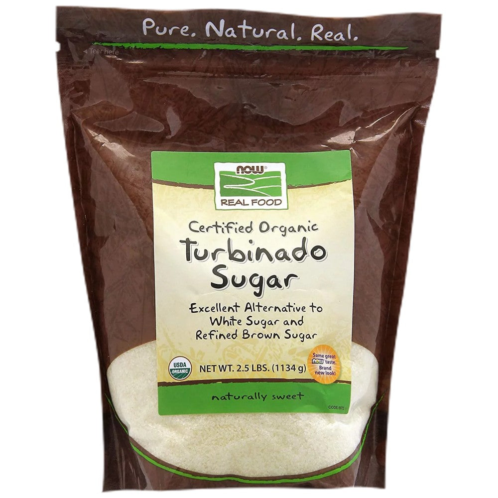 NOW Foods Turbinado Sugar Certified Organic - Био тръстикова захар