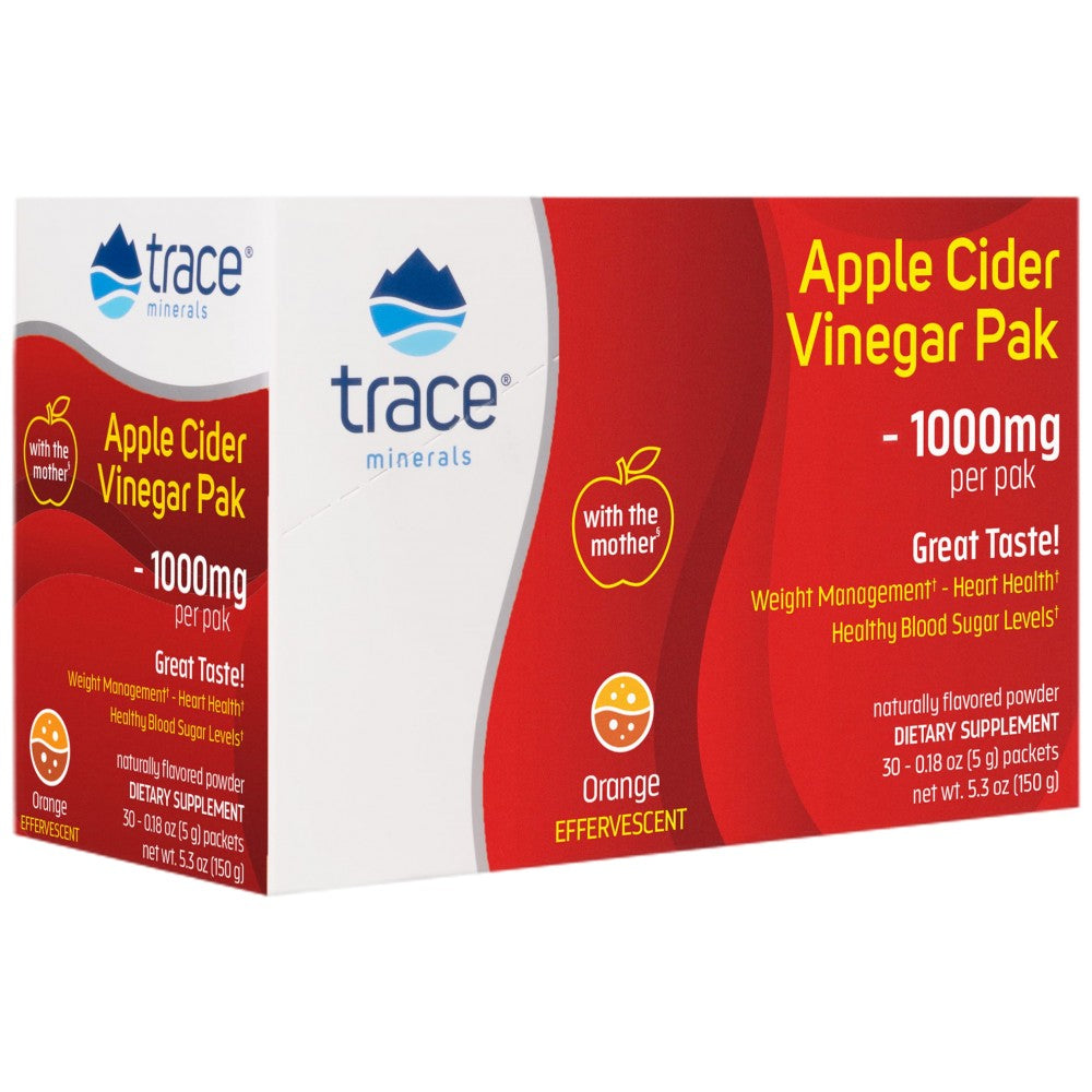 Trace Minerals Apple Cider Vinegar 1000 mg Paks - Ябълков оцет 1000 mg