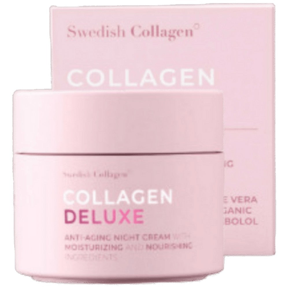 Swedish Collagen Collagen Deluxe Anti Aging Night Cream - Нощен крем с колаген против стареене