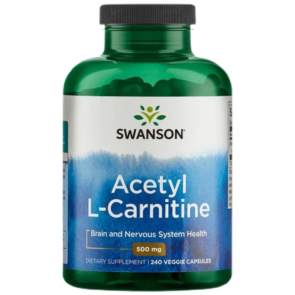 SWANSON Acetyl L-Carnitine 500 mg - Ацетил Л-Карнитин 500 mg