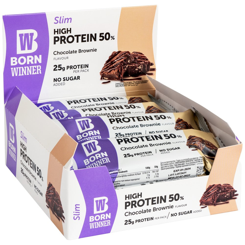 Born Winner Slim 50% High Protein Bar - Протеинов бар 50% протеин