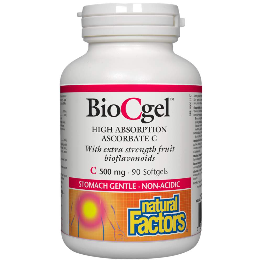 Natural Factors BioCgel High Absorption Ascorbate Vitamin C 500 mg - Буфериран Витамин Ц 500 mg
