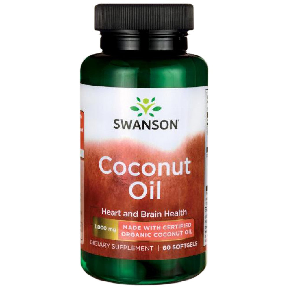 SWANSON Certified Organic Coconut Oil 1000 mg - Органично кокосово масло 1000 mg