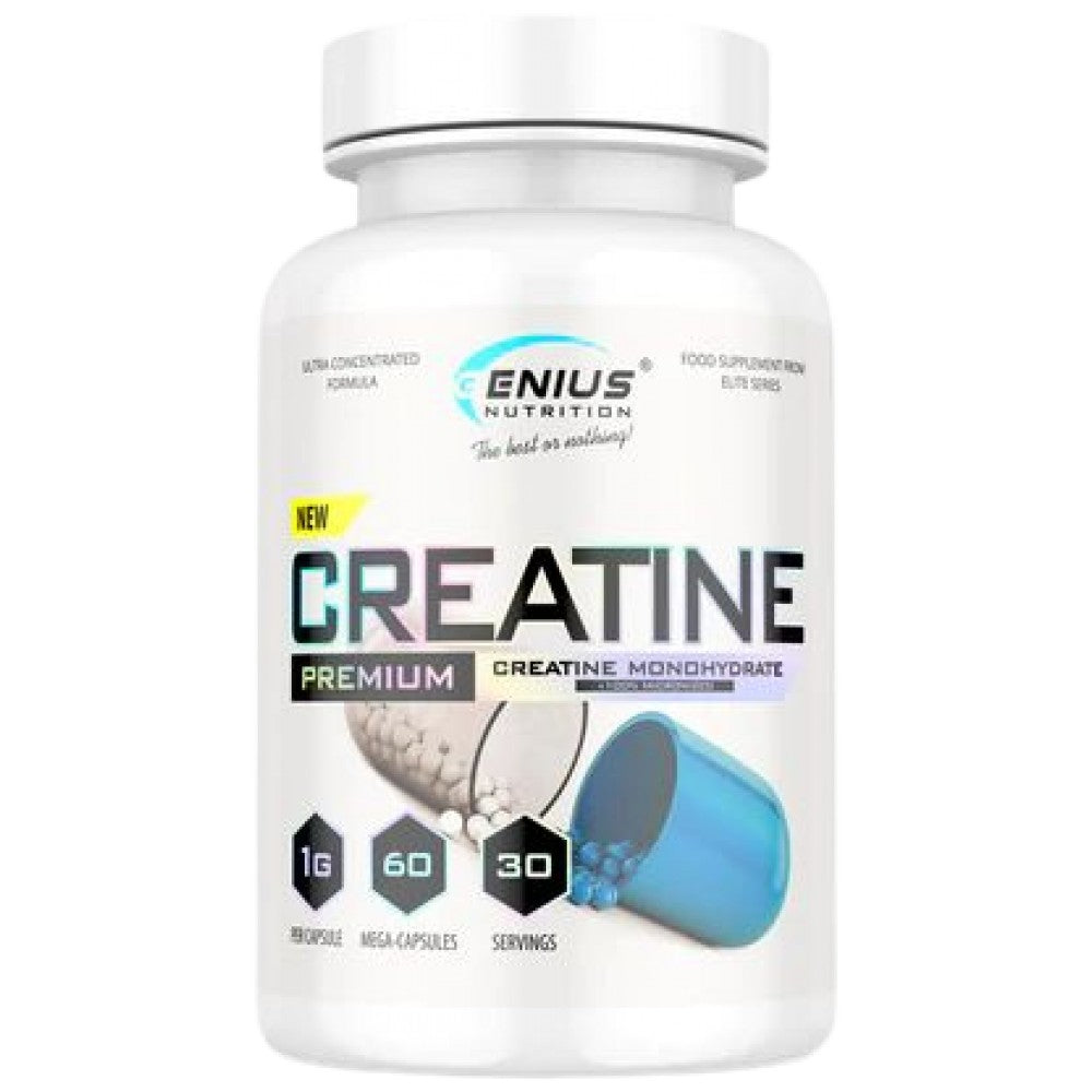 Genius Nutrition Creatine 60 Mega Caps - Креатин монохидрат капсули