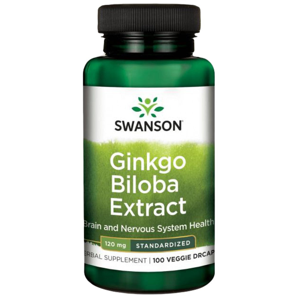 SWANSON Delayed-Release Standardized Ginkgo 120 mg - Гинко билоба 120 mg