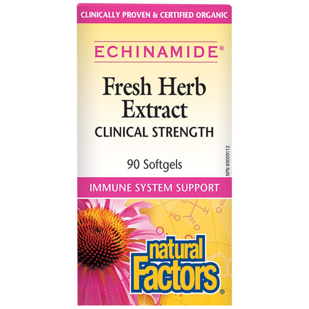 Natural Factors Echinamide Fresh Herb Extract 250 mg - Ехинацея екстракт 250 mg