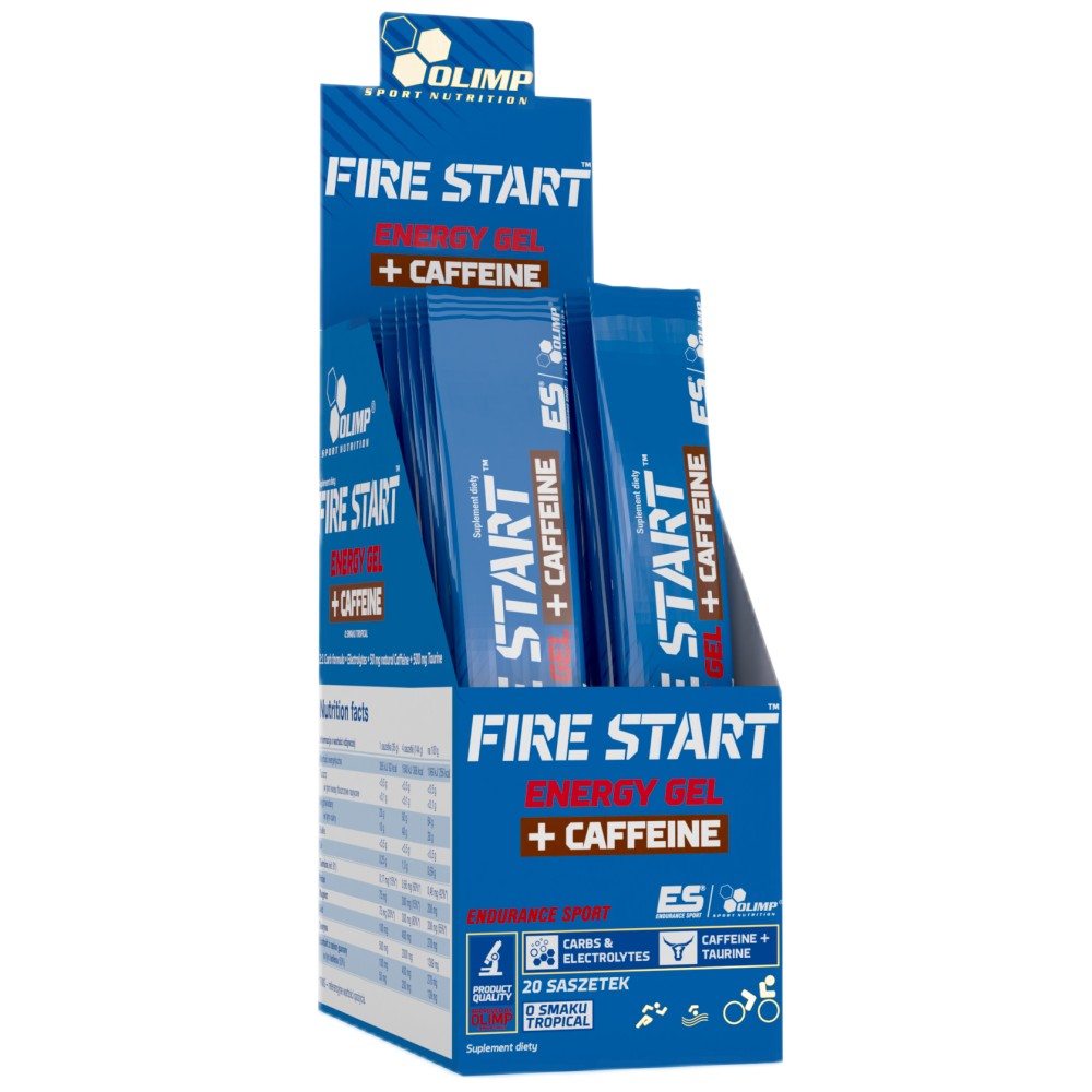 Olimp Sport Nutrition Fire Start Energy Gel + Caffeine - Енергиен гел с кофеин