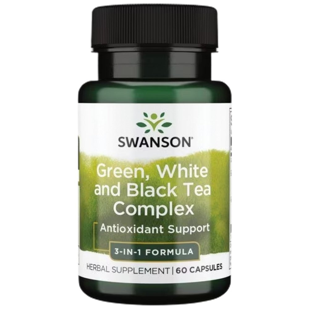 SWANSON Green, White and Black Tea Complex - Комплекс зелен, бял и черен чай