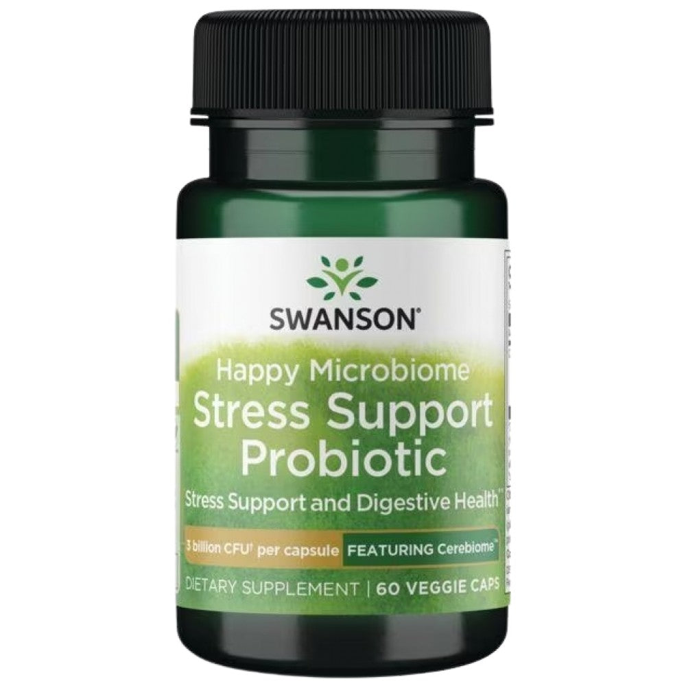 SWANSON Happy Microbiome Stress Support Probiotic - Пробиотик за стрес и микробиом