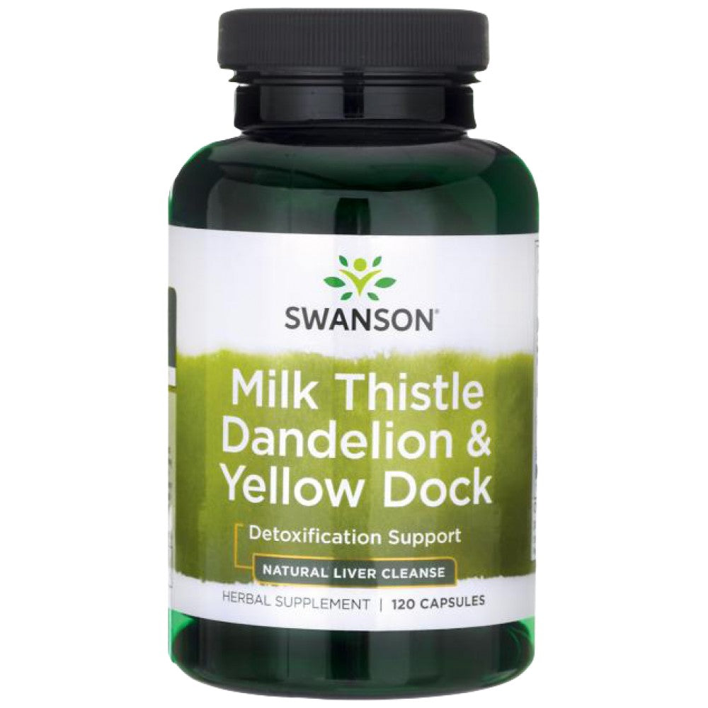 SWANSON Milk Thistle Dandelion & Yellow Dock - Бял трън с глухарче и лапад
