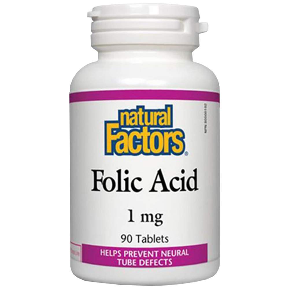 Natural Factors Folic Acid 1 mg - Фолиева киселина 1 mg