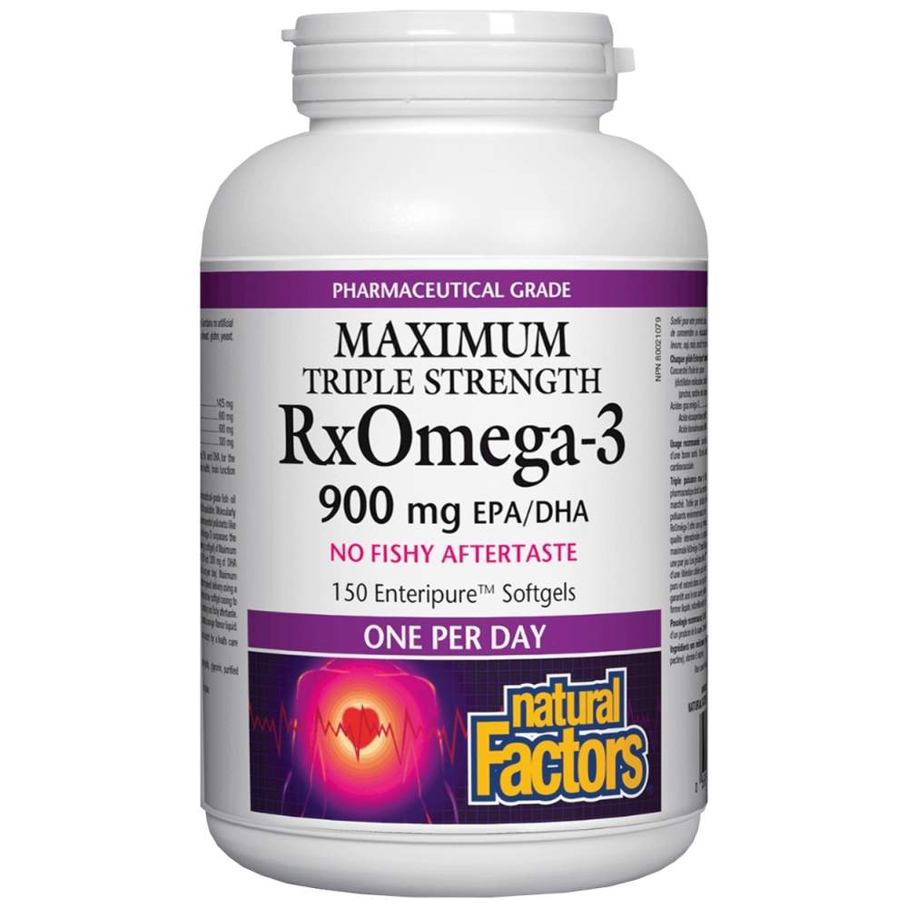 Natural Factors RxOmega 3 Triple Strength 1425 mg - Висококонцентрирано рибено масло