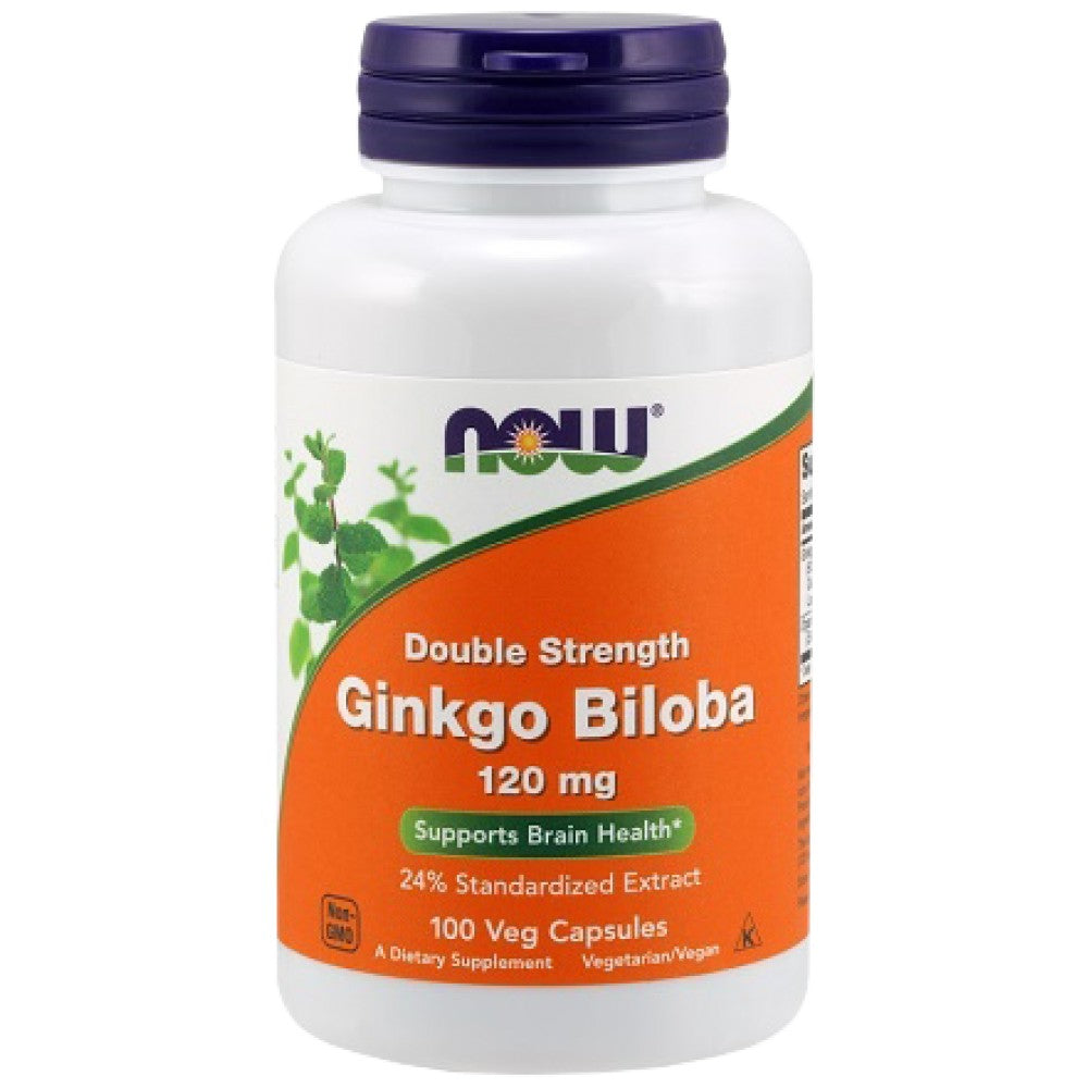 NOW Foods Ginkgo Biloba 120 mg Double Strength - Гинко билоба 120 mg