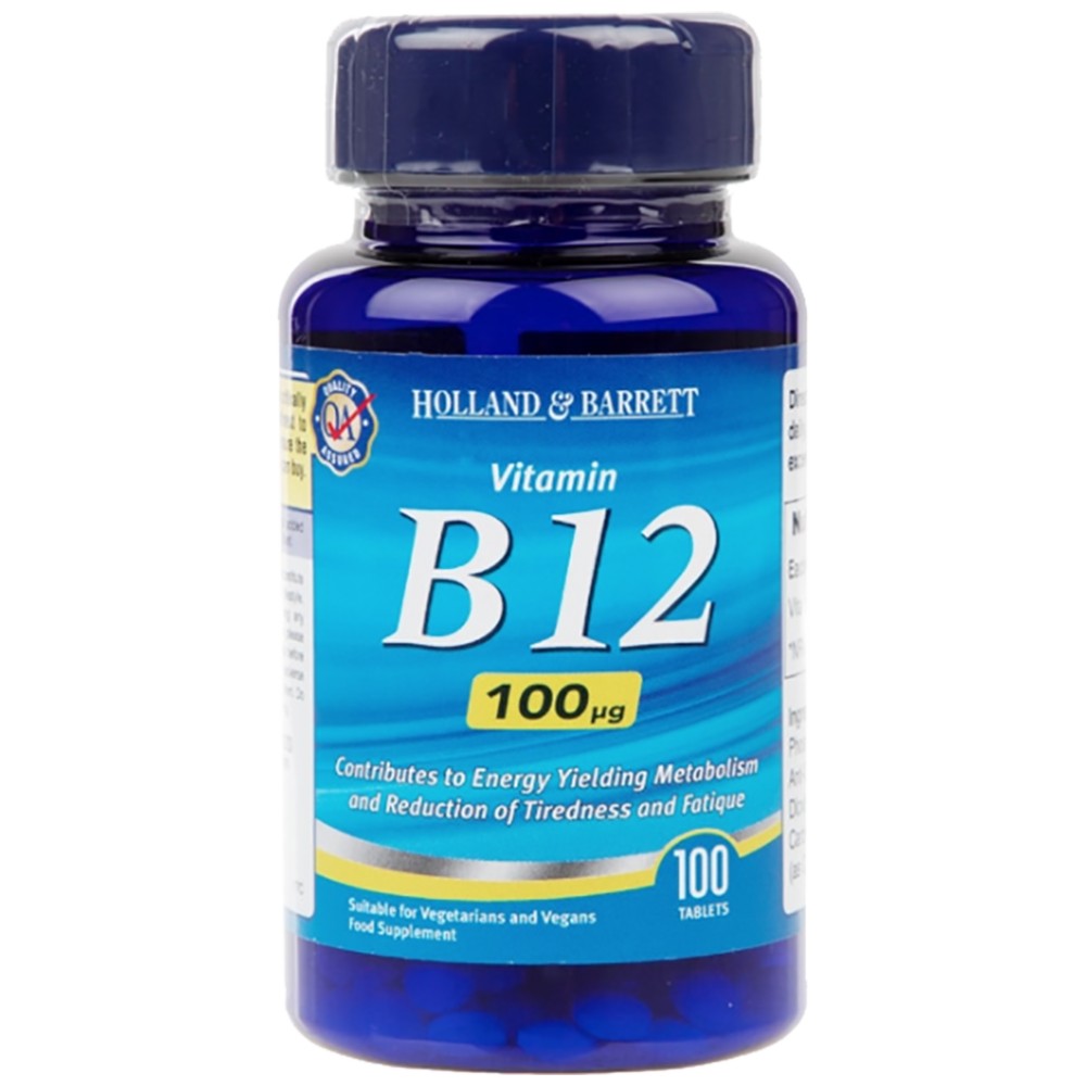 Holland And Barrett Vitamin B12 Cyanocobalamin 100 mcg - Витамин Б12 100 mcg