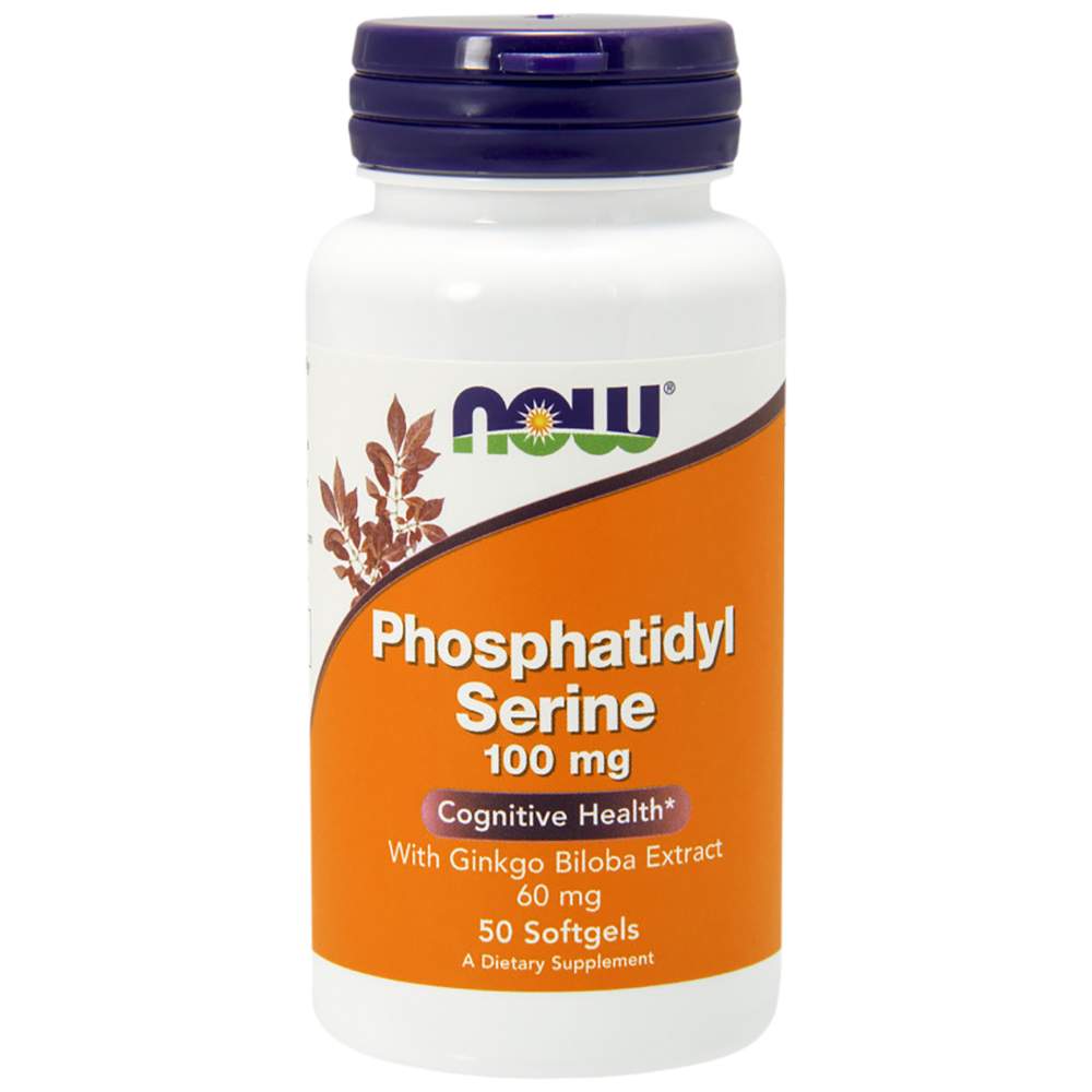 NOW Foods Phosphatidyl Serine 100 mg + Ginkgo - Фосфатидилсерин с Гинко