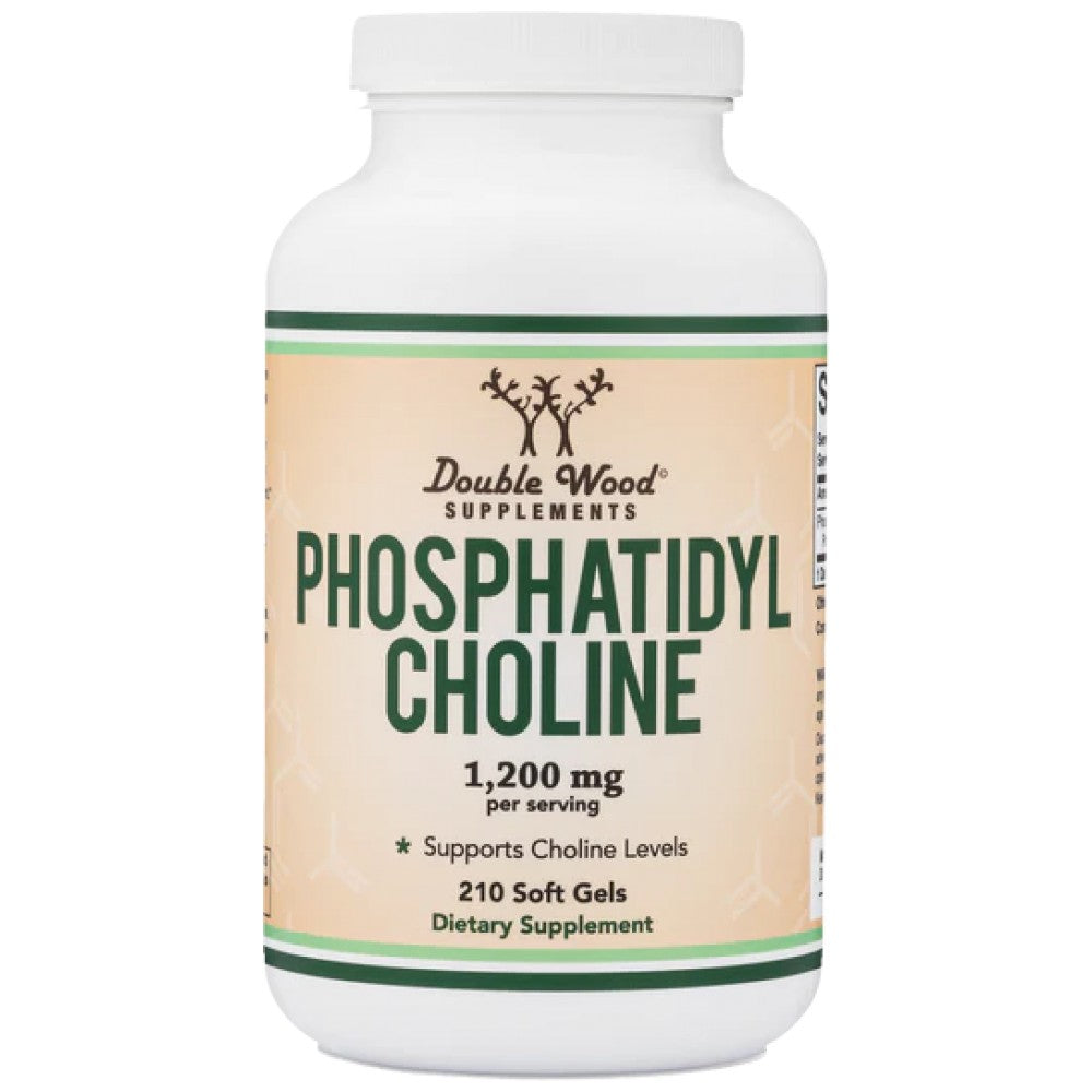 Double Wood Supplements Phosphatidyl Choline 1200 mg - Фосфатидилхолин 1200 mg за мозъка