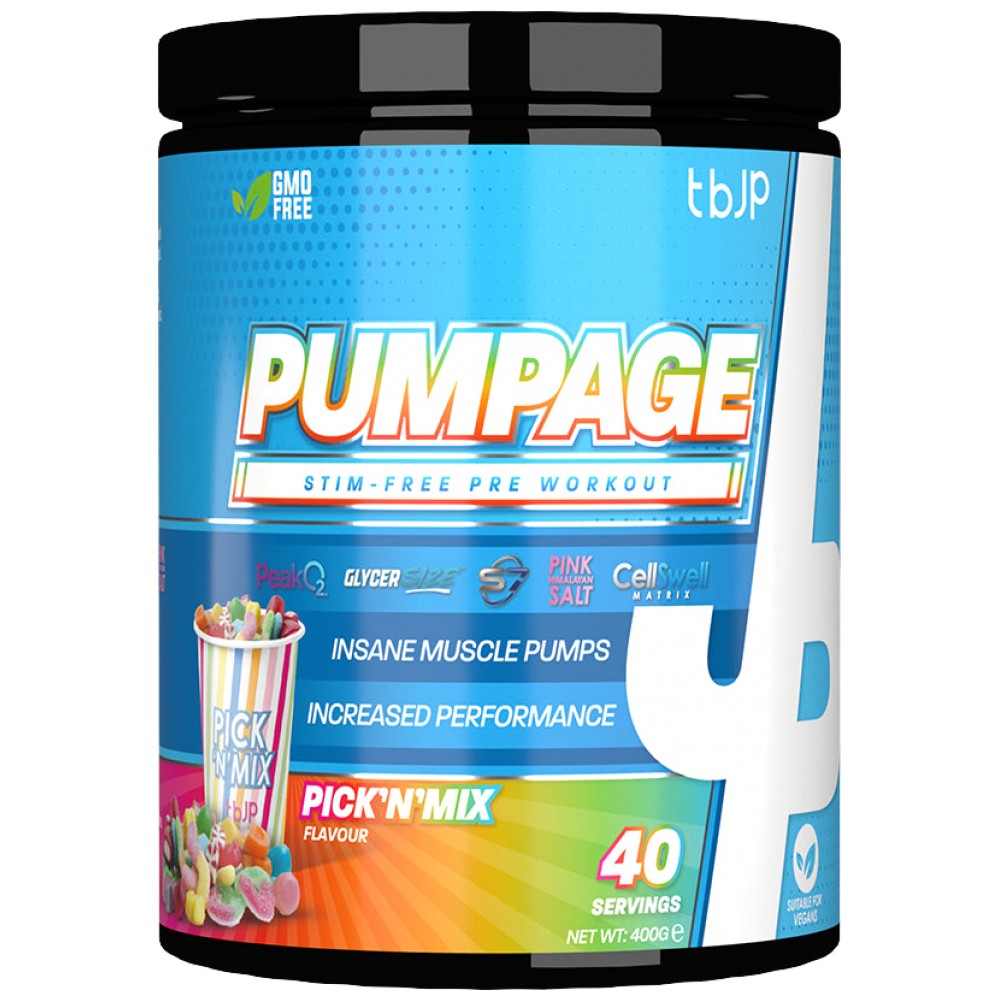 Trained by JP TBJP Pumpage Stim-Free Pre-Workout - NO бустер за помпа без стимуланти