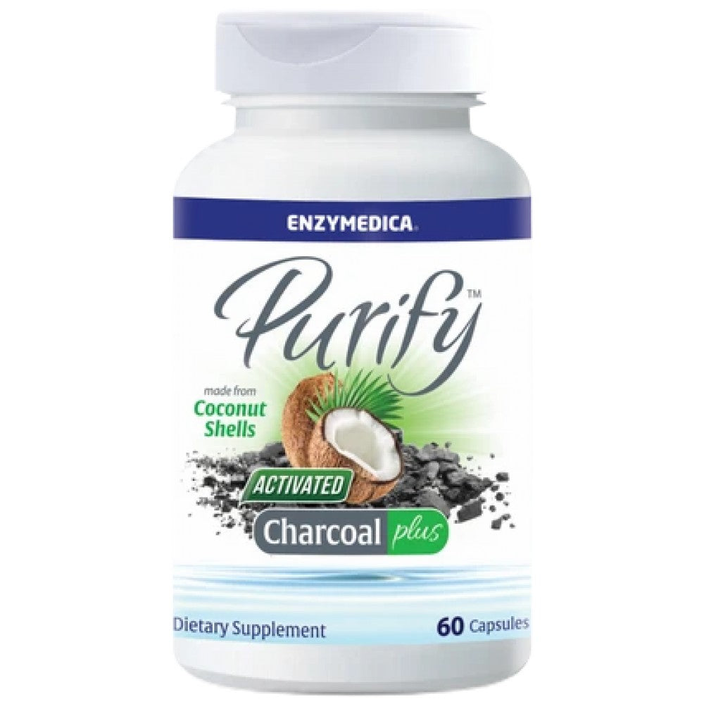 Enzymedica Purify Activated Charcoal Plus - Активен въглен формула