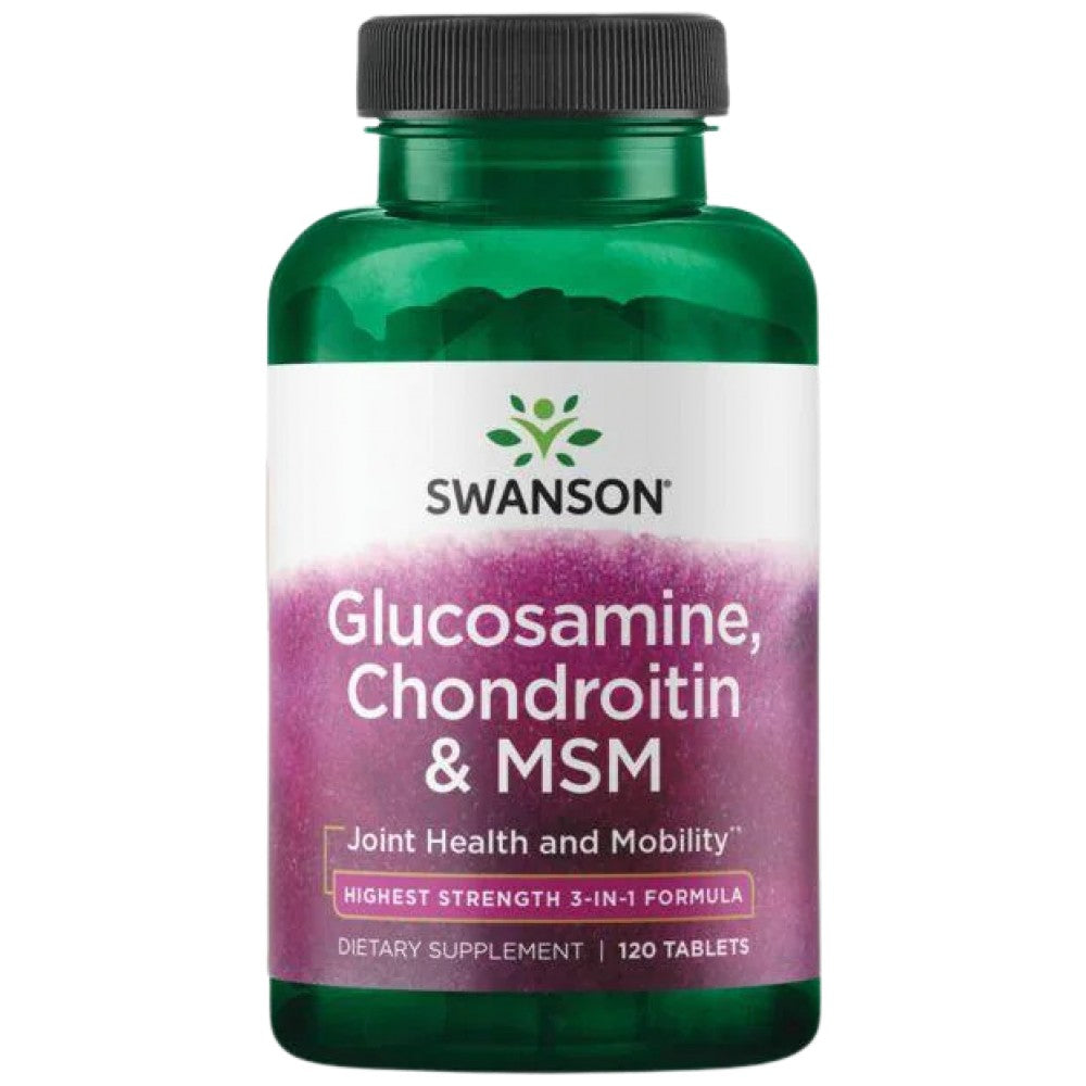 SWANSON Glucosamine Chondroitin & MSM Highest Strength - Глюкозамин, хондроитин и MSM