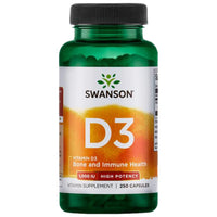 SWANSON High Potency Vitamin D3 1000 IU - Витамин Д3 1000 IU
