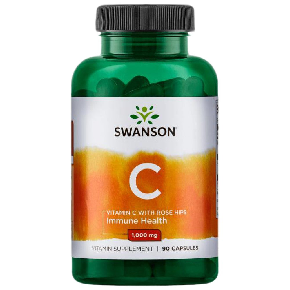 SWANSON Vitamin C with Rose Hips 1000 mg - Витамин Ц с шипка 1000 mg