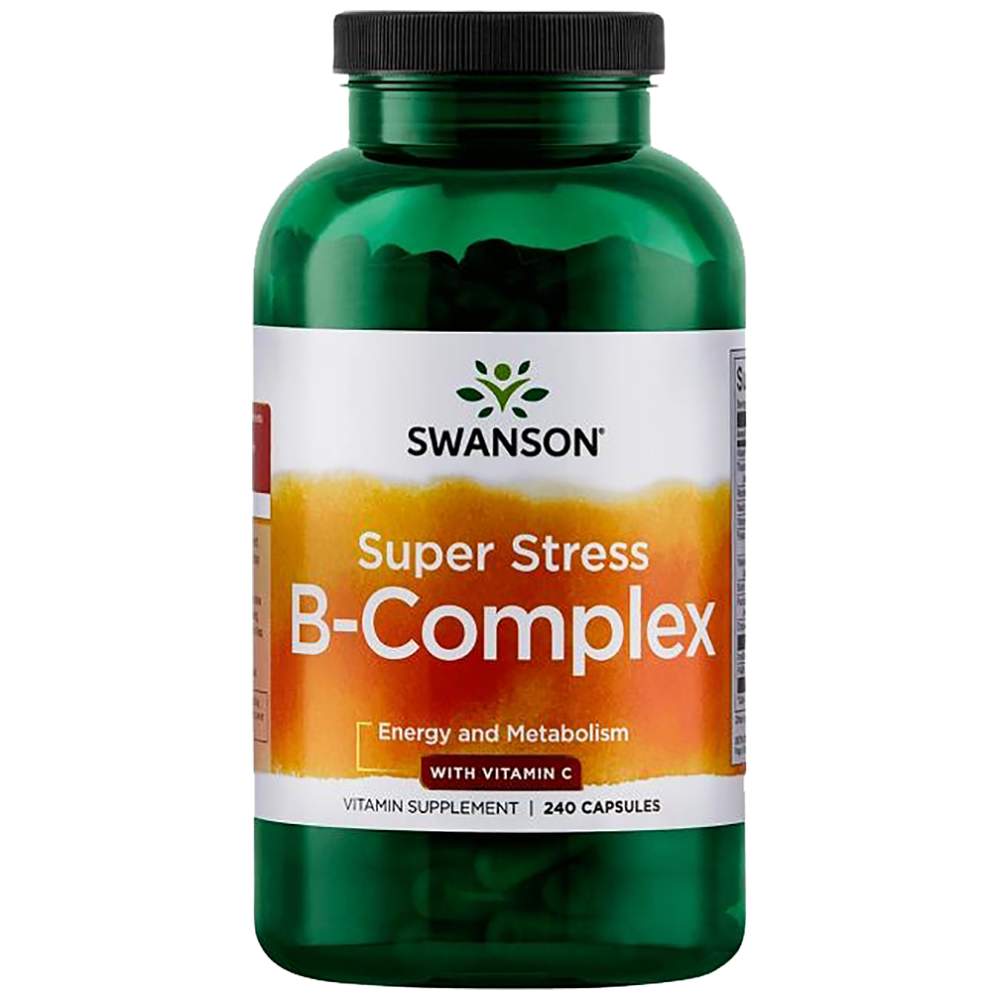 SWANSON Super Stress Vitamin B-Complex with Vitamin C - Б-комплекс с Витамин Ц при стрес
