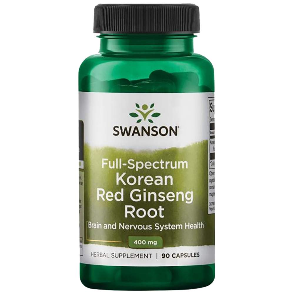 SWANSON Korean Red Ginseng Root 400 mg - Корейски червен женшен 400 mg