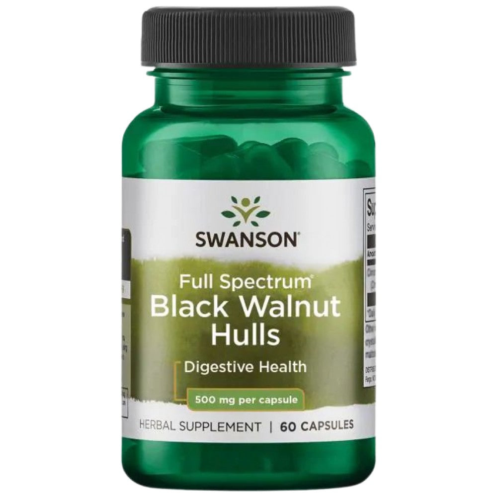 SWANSON Black Walnut Hulls 500 mg - Черупки от черен орех 500 mg