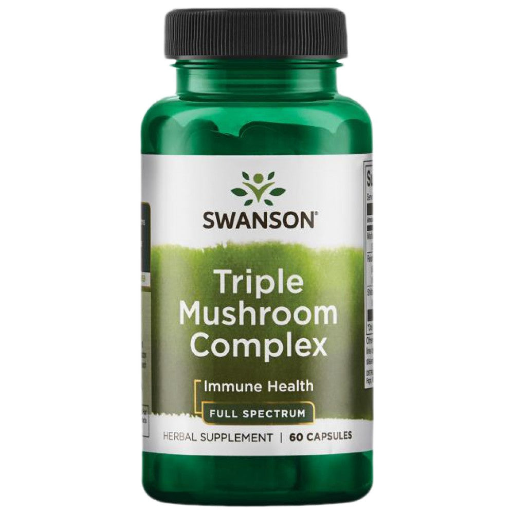 SWANSON Triple Mushroom Complex 600 mg - Комплекс от 3 гъби 600 mg