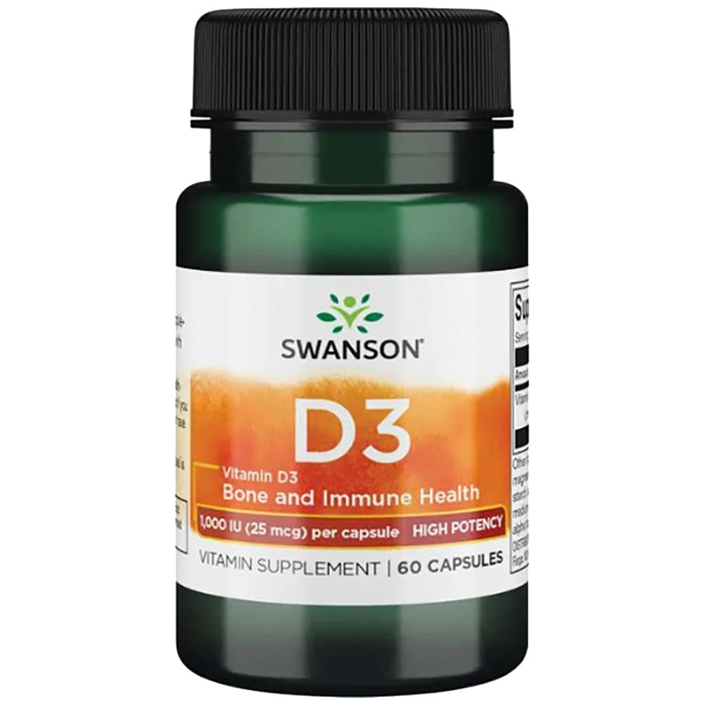 SWANSON High Potency Vitamin D3 1000 IU - Витамин Д3 1000 IU