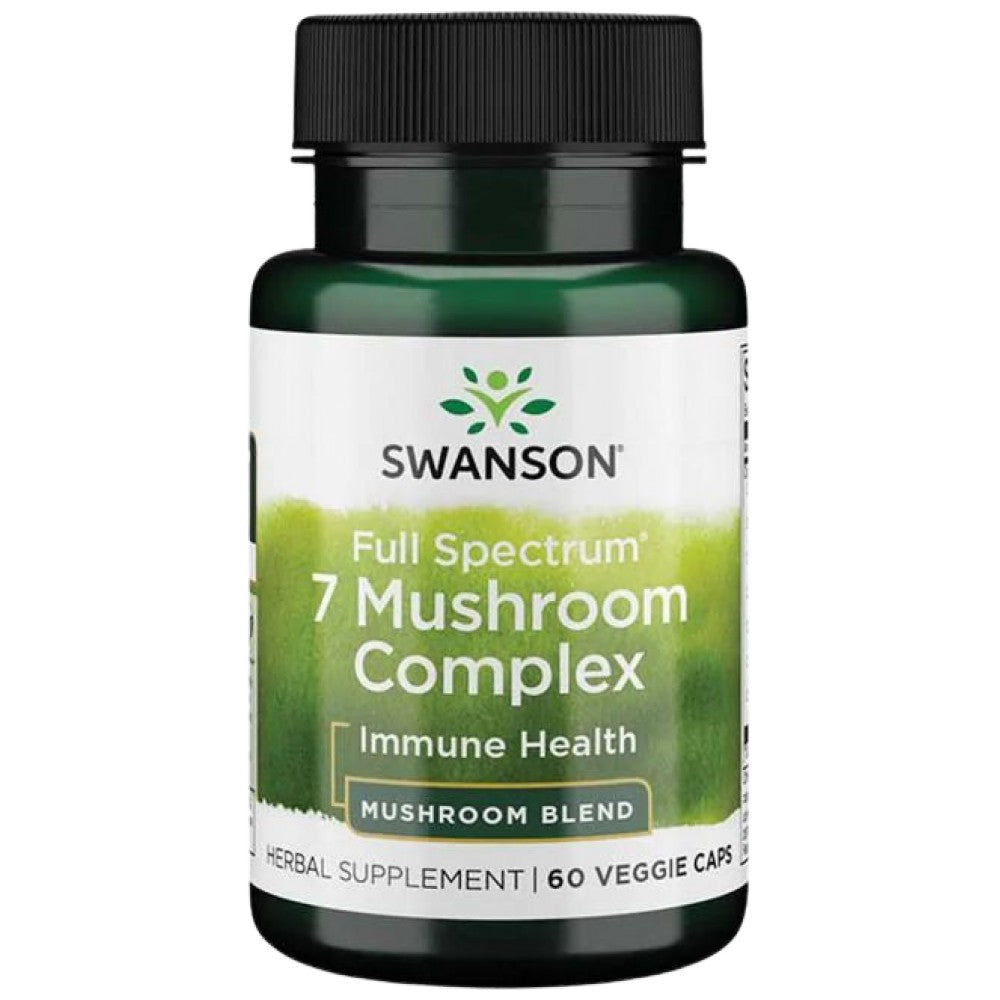 SWANSON Full Spectrum 7 Mushroom Complex 490 mg - Комплекс от 7 гъби 490 mg