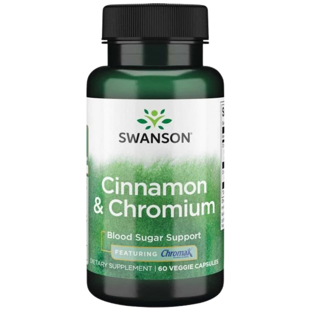 SWANSON Cinnamon & Chromium with Chromax 400,4 mg - Канела с хром за кръвна захар