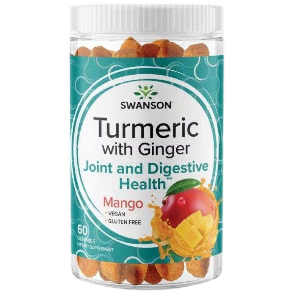 SWANSON Turmeric with Ginger Gummies Mango - Куркума с джинджифил гъми