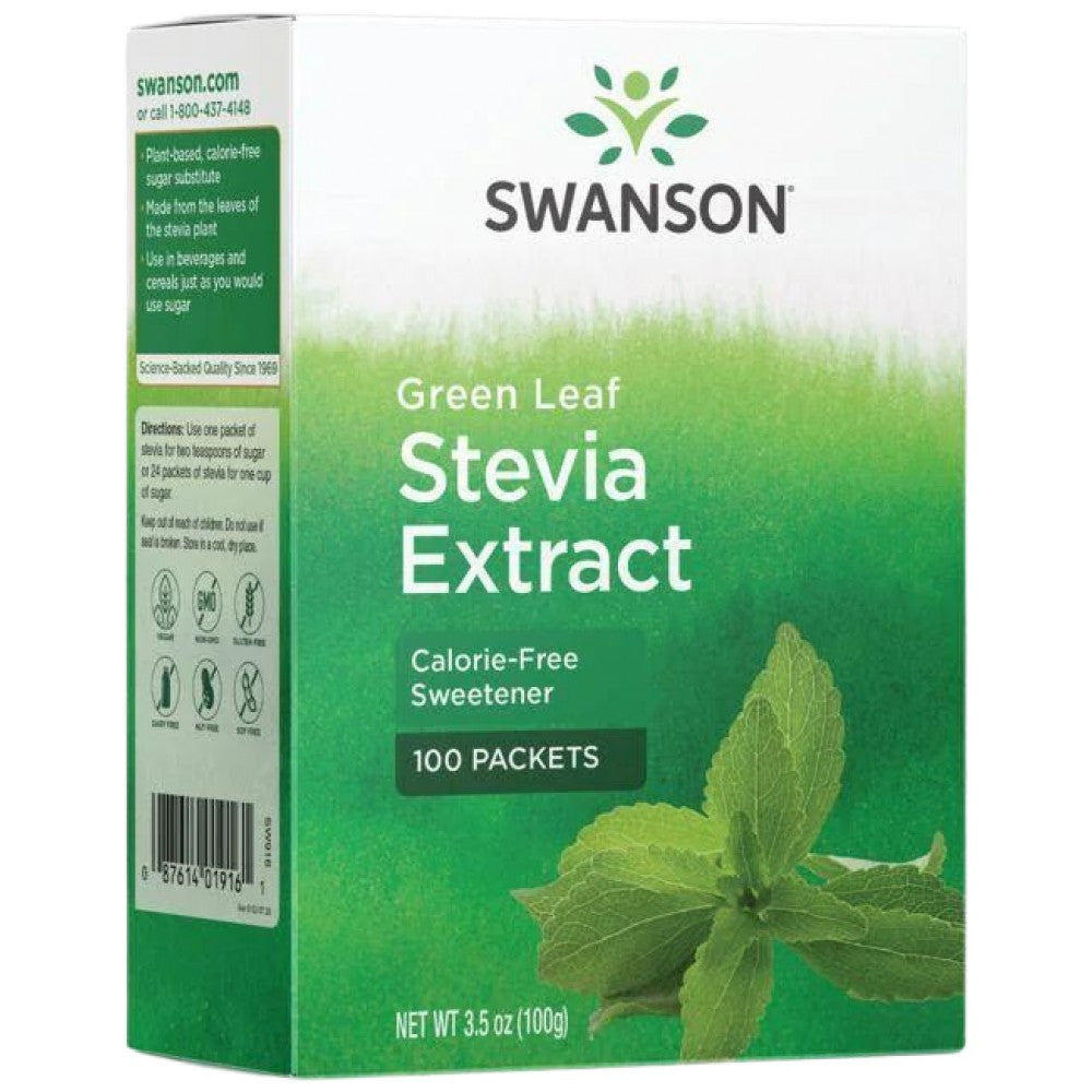 SWANSON Green Leaf Stevia Extract - Стевия екстракт без калории