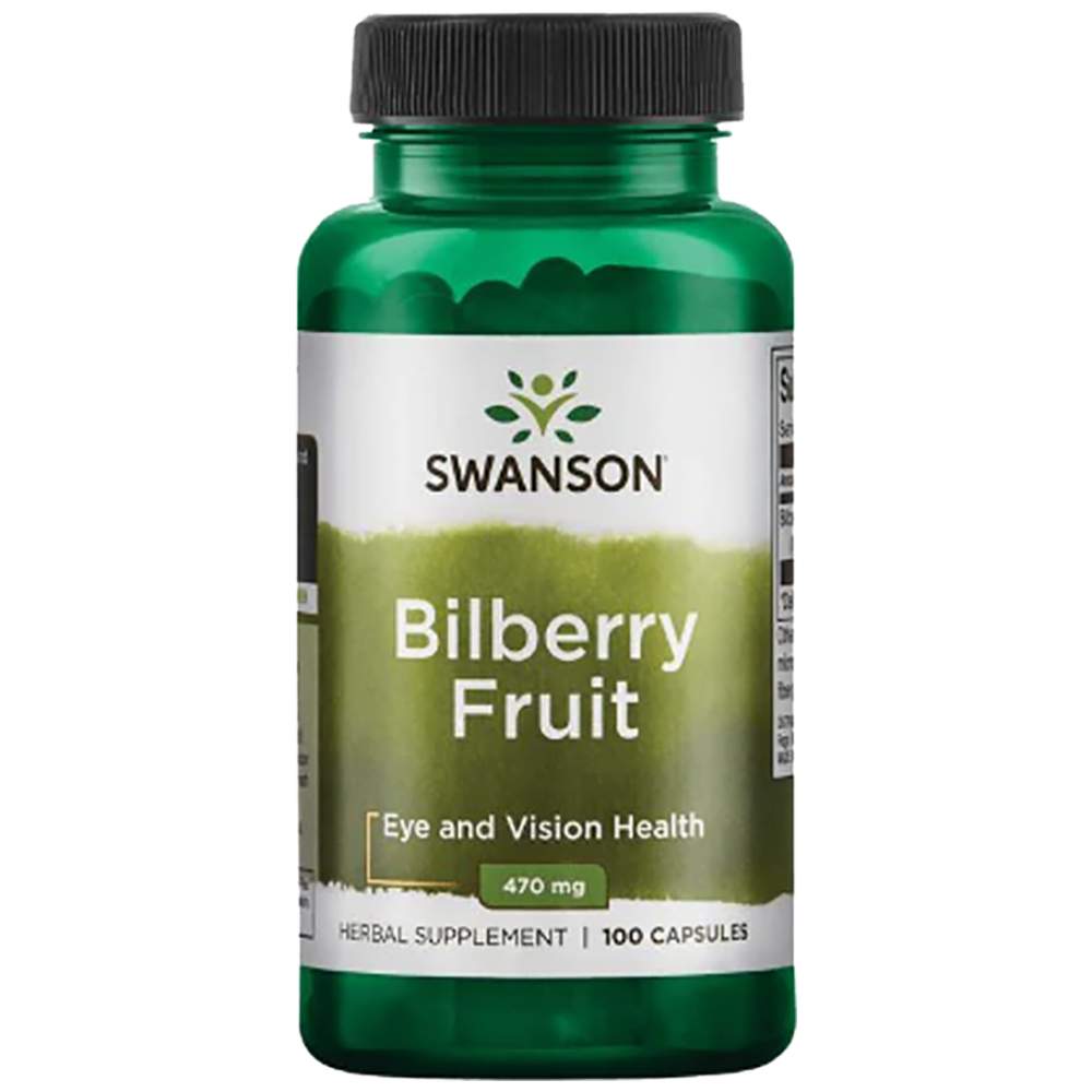 SWANSON Bilberry Fruit 470 mg - Черна боровинка 470 mg