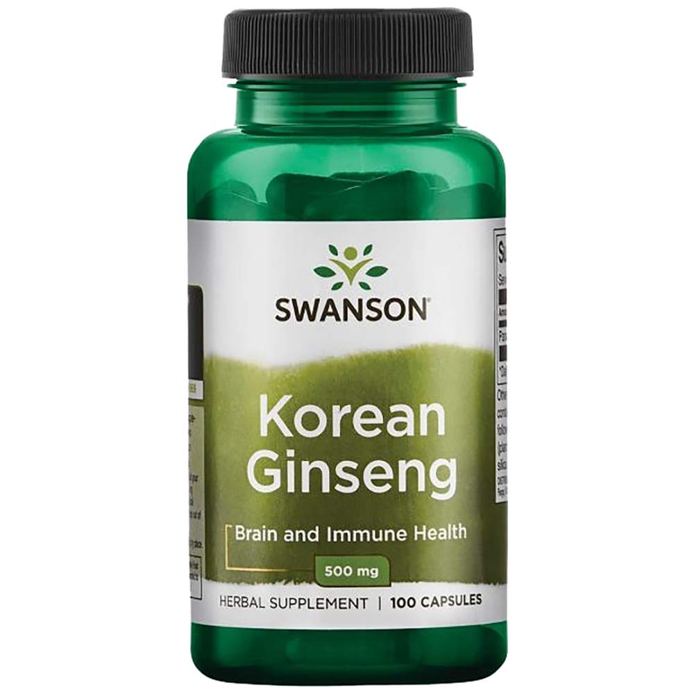 SWANSON Korean Ginseng 500 mg - Корейски женшен 500 mg