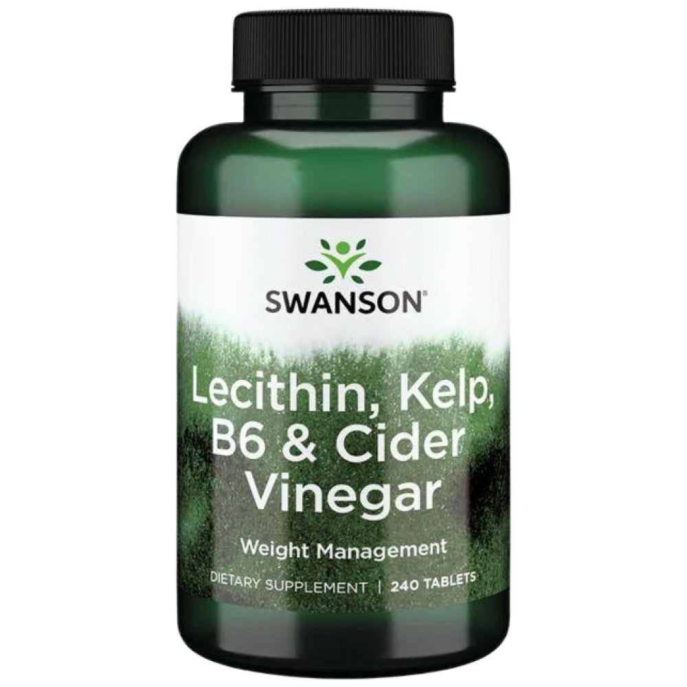 SWANSON Lecithin, Kelp, B-6, & Cider Vinegar 428 mg - Лецитин с водорасли и Б6