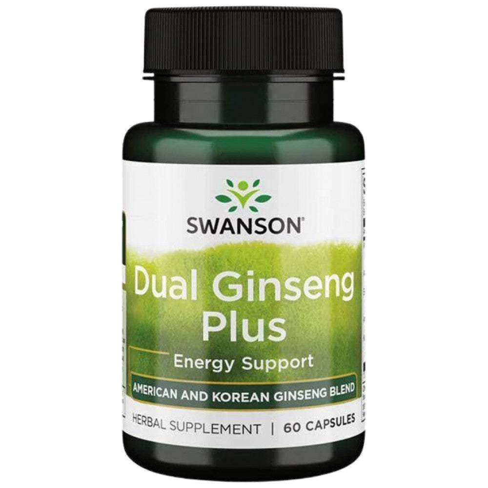 SWANSON Dual Ginseng Plus 395 mg - Двоен женшен комплекс 395 mg