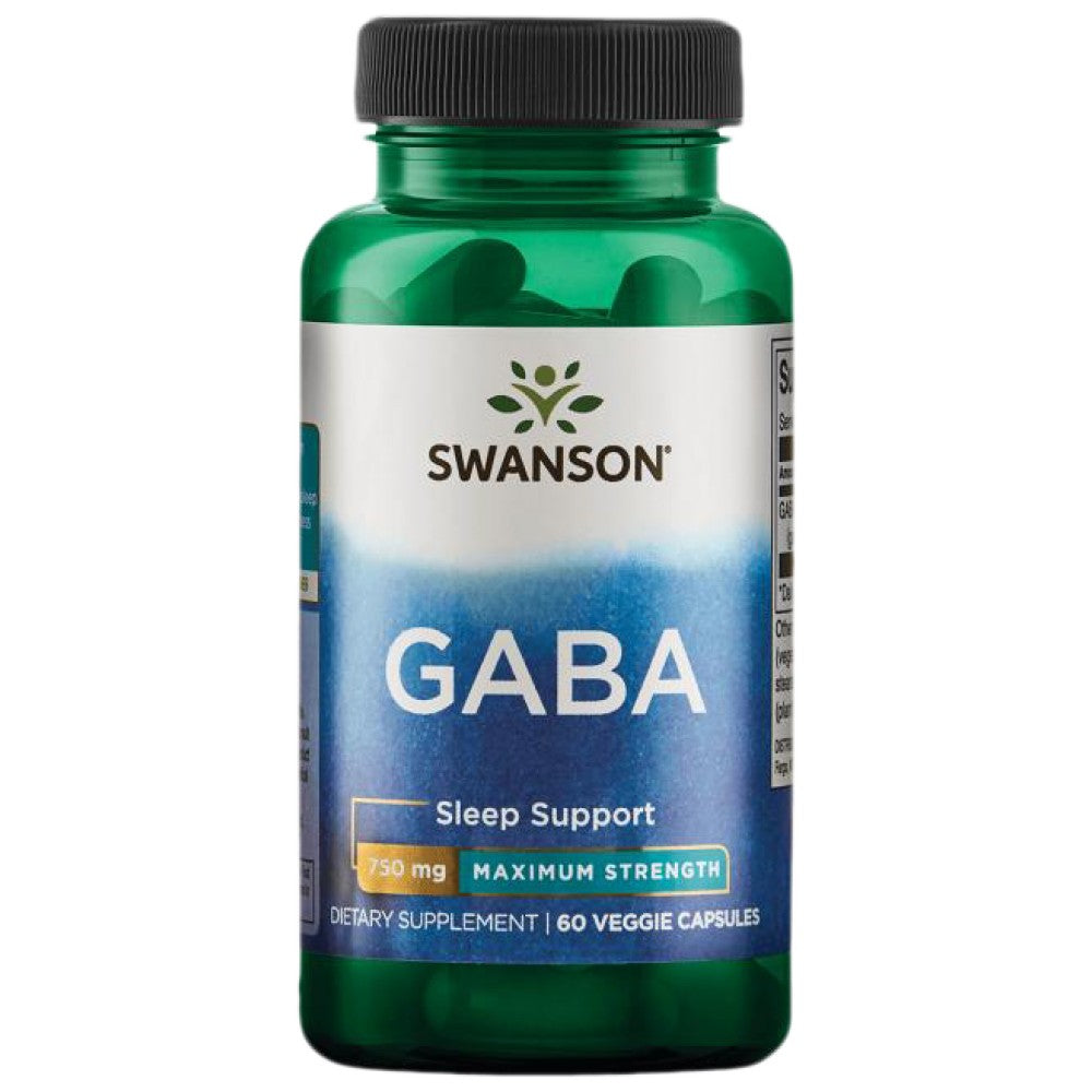 SWANSON GABA 750 mg Maximum Strength - ГАБА 750 mg
