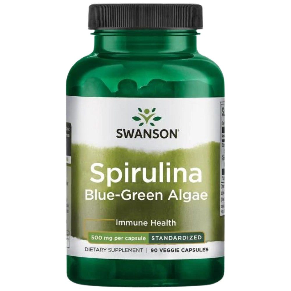 SWANSON Spirulina Blue-Green Algae 500 mg - Спирулина 500 mg с фикоцианин