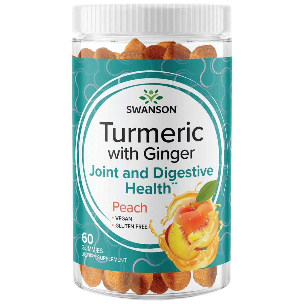 SWANSON Turmeric with Ginger Gummies Peach - Куркума с джинджифил гъми