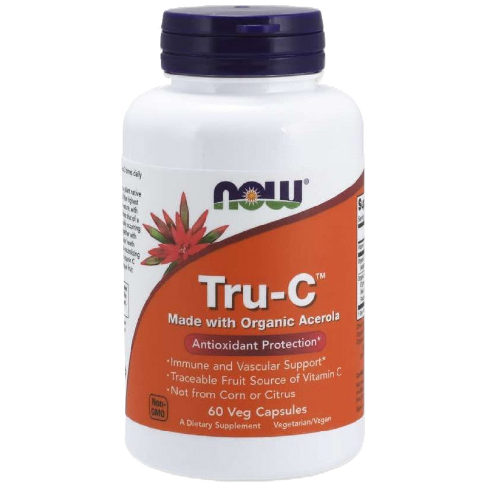 NOW Foods Tru-C 100 mg Vitamin C from Acerola - Натурален Витамин Ц от ацерола 100 mg