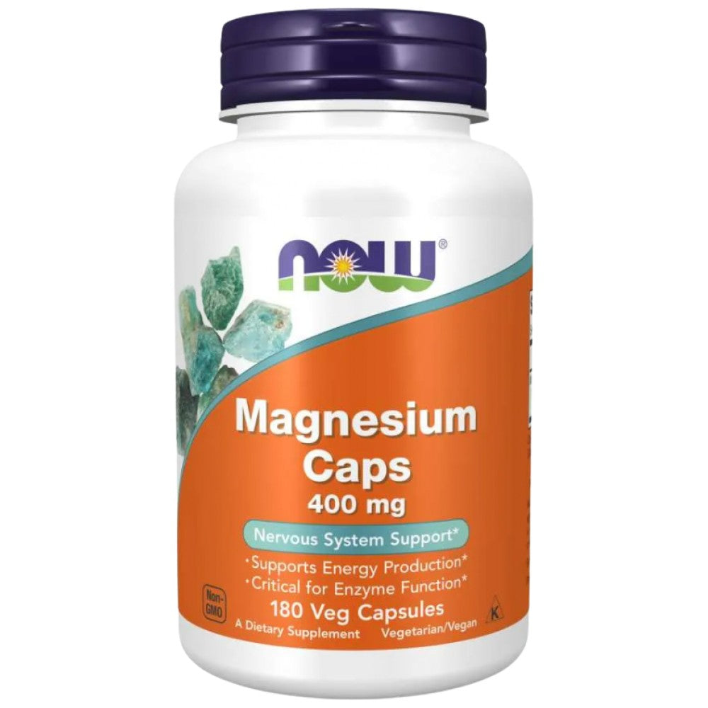NOW Foods Magnesium Caps 400 mg - Магнезий капсули 400 mg