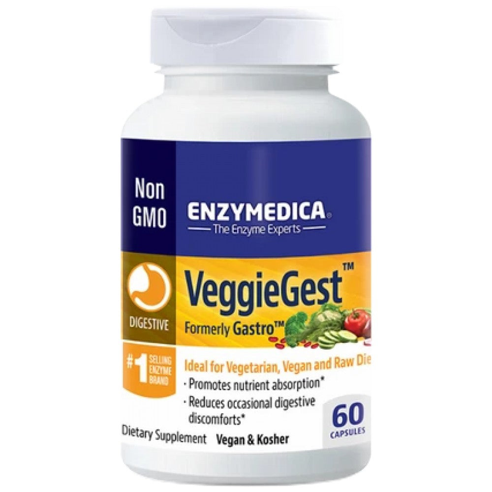 Enzymedica VeggieGest - Ензими за смилане на зеленчуци и бобови