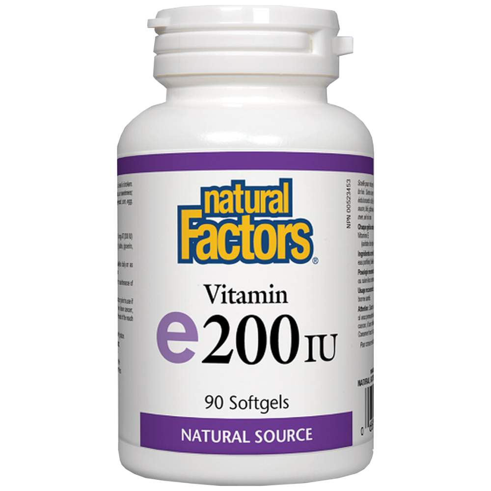 Natural Factors Vitamin E 200 IU Natural Source Tocopherol - Натурален Витамин E 200 IU