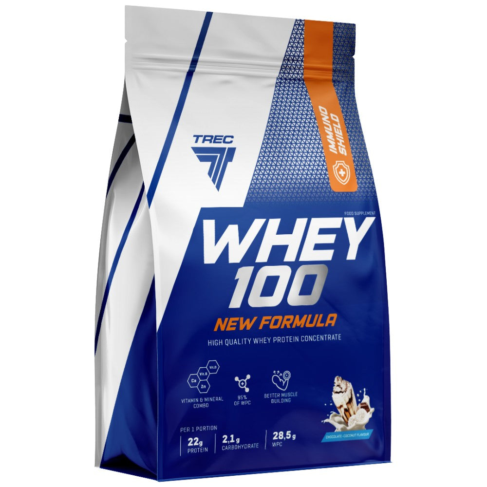 Trec Nutrition Whey 100 High Quality Whey Protein Concentrate with Immuno Shield - Суроватъчен протеин концентрат