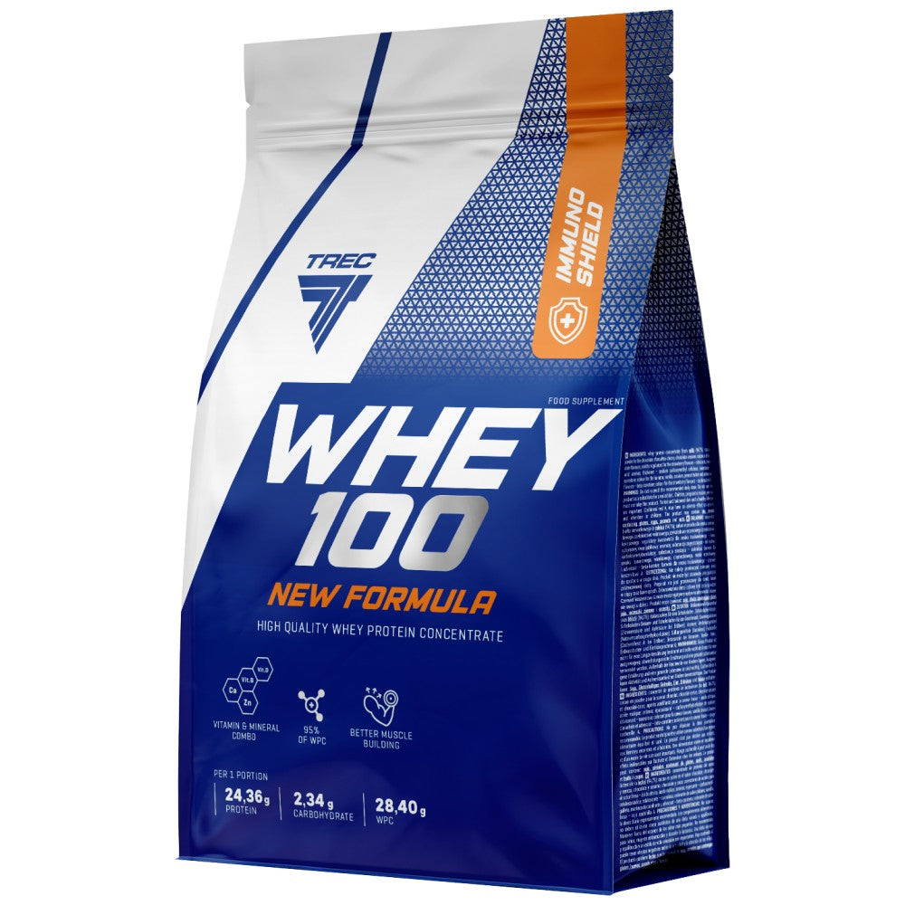 Trec Nutrition Whey 100 High Quality Whey Protein Concentrate with Immuno Shield - Суроватъчен протеин концентрат