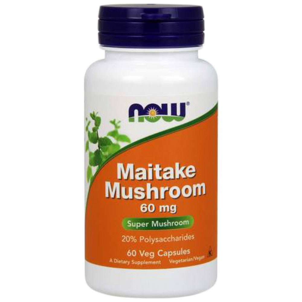 NOW Foods Maitake Mushrooms 60 mg - Майтаке 60 mg